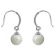 Boucles d'oreilles en Argent 925 rhodié et Perle d'imitation