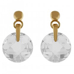 Boucles d'oreilles Plaqué Or 18 carats et Oxyde Zirconium