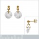 Boucles d'oreilles Plaqué Or 18 carats et Oxyde Zirconium