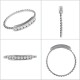 Bague en Argent 925 rhodié et Oxydes Zirconium