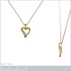 Pendentif Coeur Plaqué or 18 carats et Oxydes de Zirconium