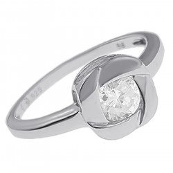 Bague en Argent 925 rhodié et Oxyde Zirconium