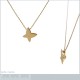Pendentif Papillon Plaqué or 18 carats