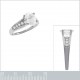 Bague en Argent 925 rhodié et Oxydes Zirconium