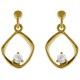 Boucles d'oreilles Plaqué Or 18 carats et Oxyde Zirconium