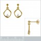 Boucles d'oreilles Plaqué Or 18 carats et Oxyde Zirconium