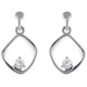 Boucles d'oreilles en Argent 925 rhodié et Oxyde Zirconium