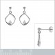 Boucles d'oreilles en Argent 925 rhodié et Oxyde Zirconium