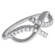 Bague en Argent 925 rhodié et Oxydes Zirconium