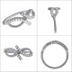 Bague en Argent 925 rhodié et Oxydes Zirconium