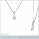 Pendentif en Argent 925 rhodié et Oxyde Zirconium