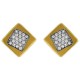 Boucles d'oreilles Plaqué Or 18 carats et Oxydes Zirconium