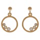 Boucles d'oreilles Plaqué Or 18 carats et Oxydes Zirconium