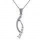 Pendentif en Argent 925 rhodié et Oxydes Zirconium