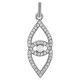 Pendentif en Argent 925 rhodié et Oxydes Zirconium