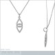 Pendentif en Argent 925 rhodié et Oxydes Zirconium