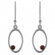 Boucles d'oreilles en Argent 925 rhodié et Perle d'imitation