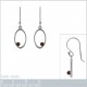 Boucles d'oreilles en Argent 925 rhodié et Perle d'imitation