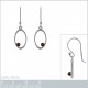 Boucles d'oreilles en Argent 925 rhodié et Perle d'imitation