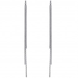 Boucles d'oreilles Chaînes en Argent 925 rhodié