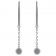 Boucles d'oreilles boule en Argent 925 rhodié