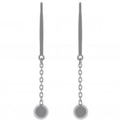 Boucles d'oreilles boule en Argent 925 rhodié