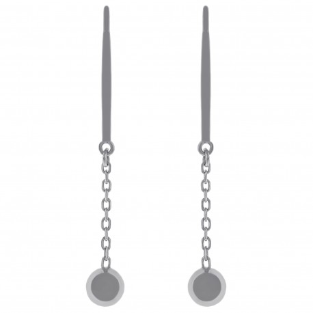 Boucles d'oreilles boule en Argent 925 rhodié