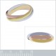Bague 3 anneaux Plaqué Or tricolore