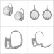 Boucles d'oreilles en Argent 925 rhodié et Oxyde Zirconium