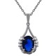 Pendentif en Argent 925 rhodié et Oxydes Zirconium