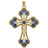 Pendentif Croix Gothique Plaqué or 18 carats et Oxydes de Zirconium