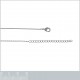 Chaîne maille Forçat en Argent 925 rhodié - Longueur 40 cm + 5 cm