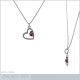 Pendentif Coeur Coccinelle en Argent 925 rhodié