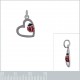 Pendentif Coeur Coccinelle en Argent 925 rhodié