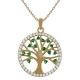 Pendentif Arbre de Vie Plaqué or 18 carats et Oxydes de Zirconium