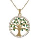 Pendentif Arbre de Vie Plaqué or 18 carats et Oxydes de Zirconium