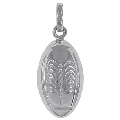 Pendentif ballon de Rugby en Argent 925 rhodié