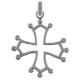 Pendentif Croix Occitane en Argent 925 rhodié