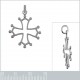 Pendentif Croix Occitane en Argent 925 rhodié