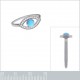 Bague Oeil en Argent 925 rhodié et Oxydes Zirconium