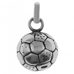 Pendentif Ballon de Football en Argent 925 rhodié