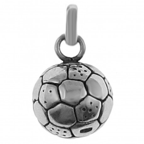 Pendentif Ballon de Football en Argent 925 rhodié