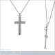 Pendentif Croix en Argent 925 rhodié