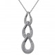 Pendentif en Argent 925 rhodié et Oxydes Zirconium