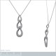 Pendentif en Argent 925 rhodié et Oxydes Zirconium