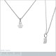Pendentif solitaire en Argent 925 rhodié et Oxyde Zirconium