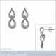 Boucles d'oreilles en Argent 925 rhodié et Oxydes Zirconium