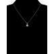 Pendentif Solitaire Plaqué or 18 carats et Oxyde de Zirconium