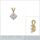 Pendentif Solitaire Plaqué or 18 carats et Oxyde de Zirconium
