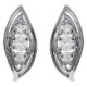 Boucles d'oreilles en Argent 925 rhodié et Oxydes Zirconium
